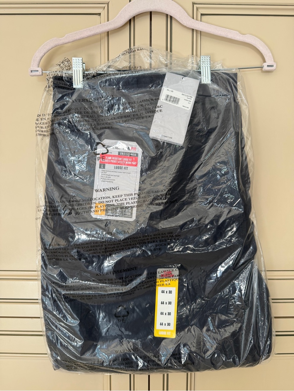 NEW CARHARTT FLAME RESISTANT LOOSE FIT CANVAS 5-POCKET UTILITY WORK PANTS 44X30
